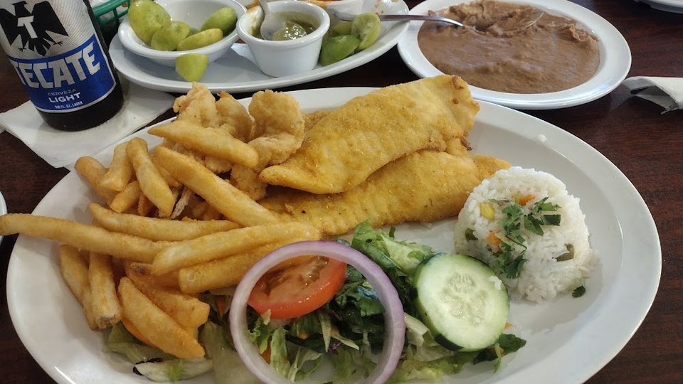 Fish & Shrimp Combination Plate